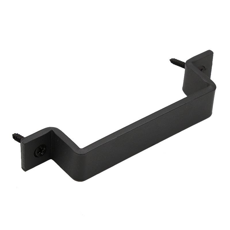 Черная прочная металлическая ручка для амбарных дверей для деревянных или раздвижных дверей