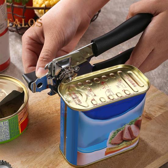 Открывалка для бутылок, острая открытая крышка банки, гладкий край, полезная ручная открывалка для открывания крышек с боковым вырезом для дома