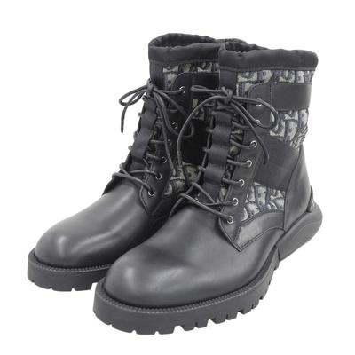 Безупречные короткие ботинки Oblique High Top Combat черная кожа мужские 41 Б/у