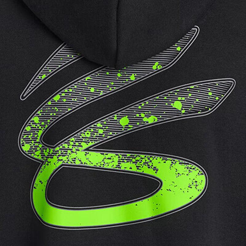 Under Armour Баскетбольная толстовка с капюшоном Curry Splash Printed, мужская толстовка с капюшоном, черная 1387606-001