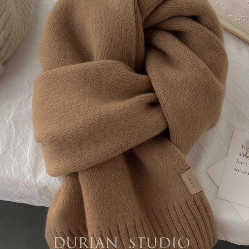 Шарфы из 100% чистой шерсти~ Избранная шерсть, утолщенные и увеличенные теплые вязаные шарфы, универсальные мужские и женские шарфы
