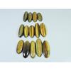 302Cts. Natural Tiger Eye Oval Cabochon Loose Gemstone 14Pcs Lot 27-38 MM C-723