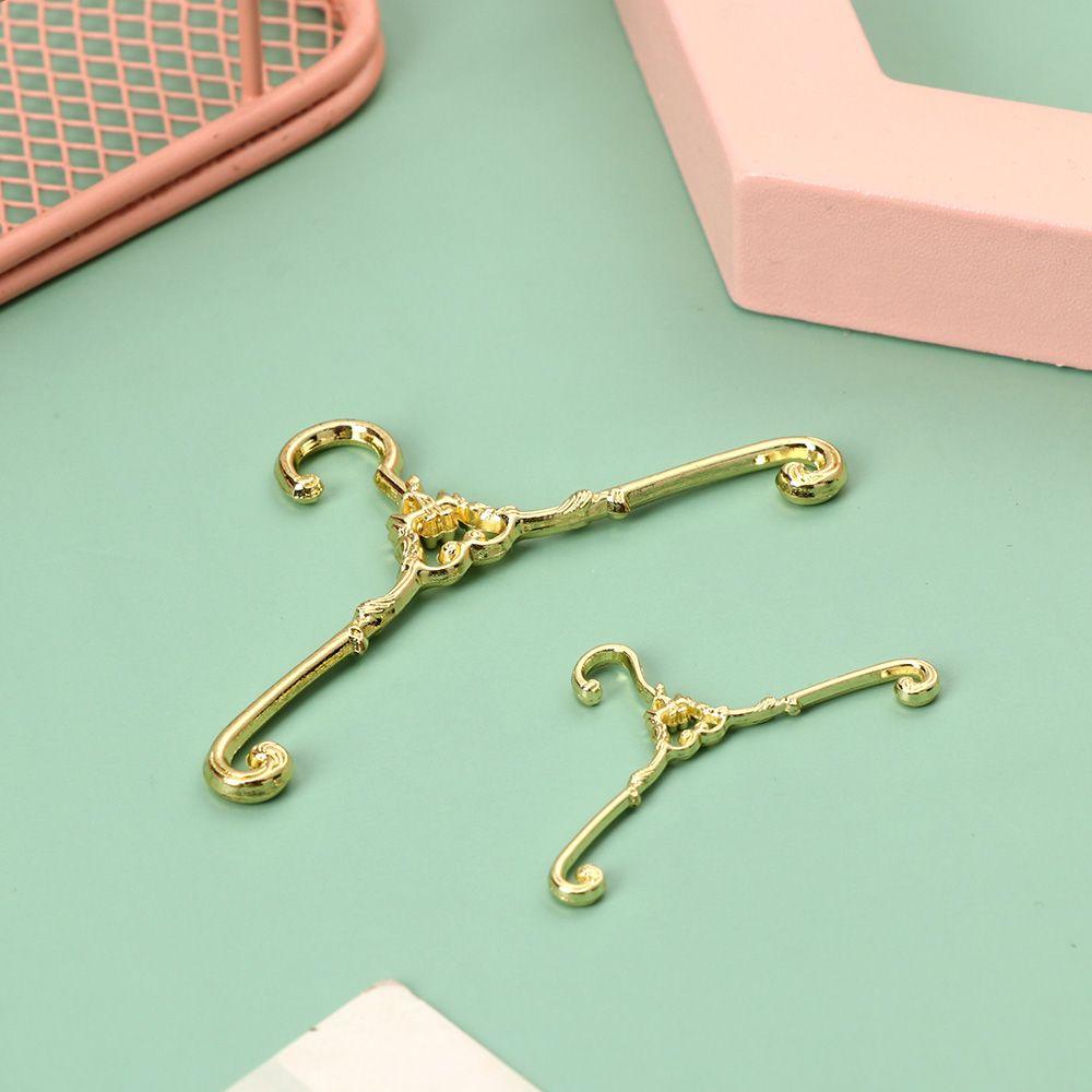 For Ob11 Doll Alloy 4/6.5cm Hangers Dolls Clothes Accessories Dollhouse Furniture Bedroom Decor