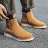 High Quality Men Genuine Leather Boots Waterproof Flat Designer Ankle Boots 2024 New Casual Leather Outdoor Antiskid Snow Shoes