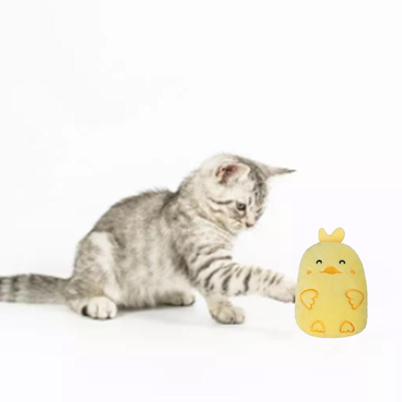 Игрушка Кошачья мята Мультяшная в форме животного Звуковая Устойчивая к царапинам Плюшевая Игрушка с ароматом кошачьей мяты