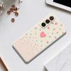 For Samsung Galaxy A36 5G Case Pink Love Pattern Printing Straight Edge TPU Phone Back Cover