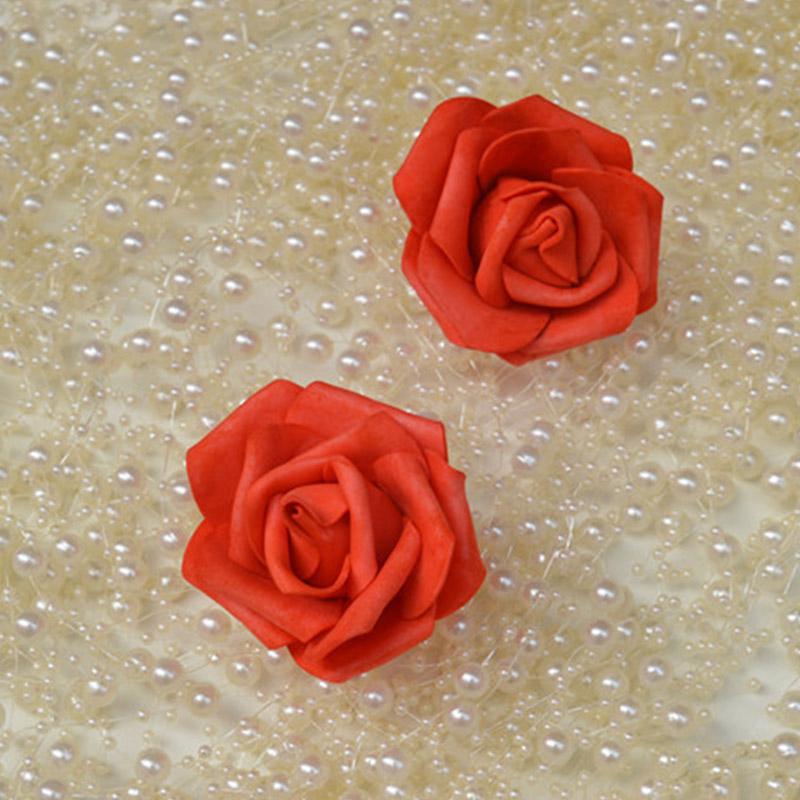 Модный декор для вечеринки, букет искусственных роз, сделай сам, домашний искусственный ПЭ-бутоны для вечеринки, пенопластовые цветы 6 см, свадьба, 10 шт.