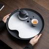 Керамический чайный поднос Zhi Nian Hua, большой, круглый, с градиентом