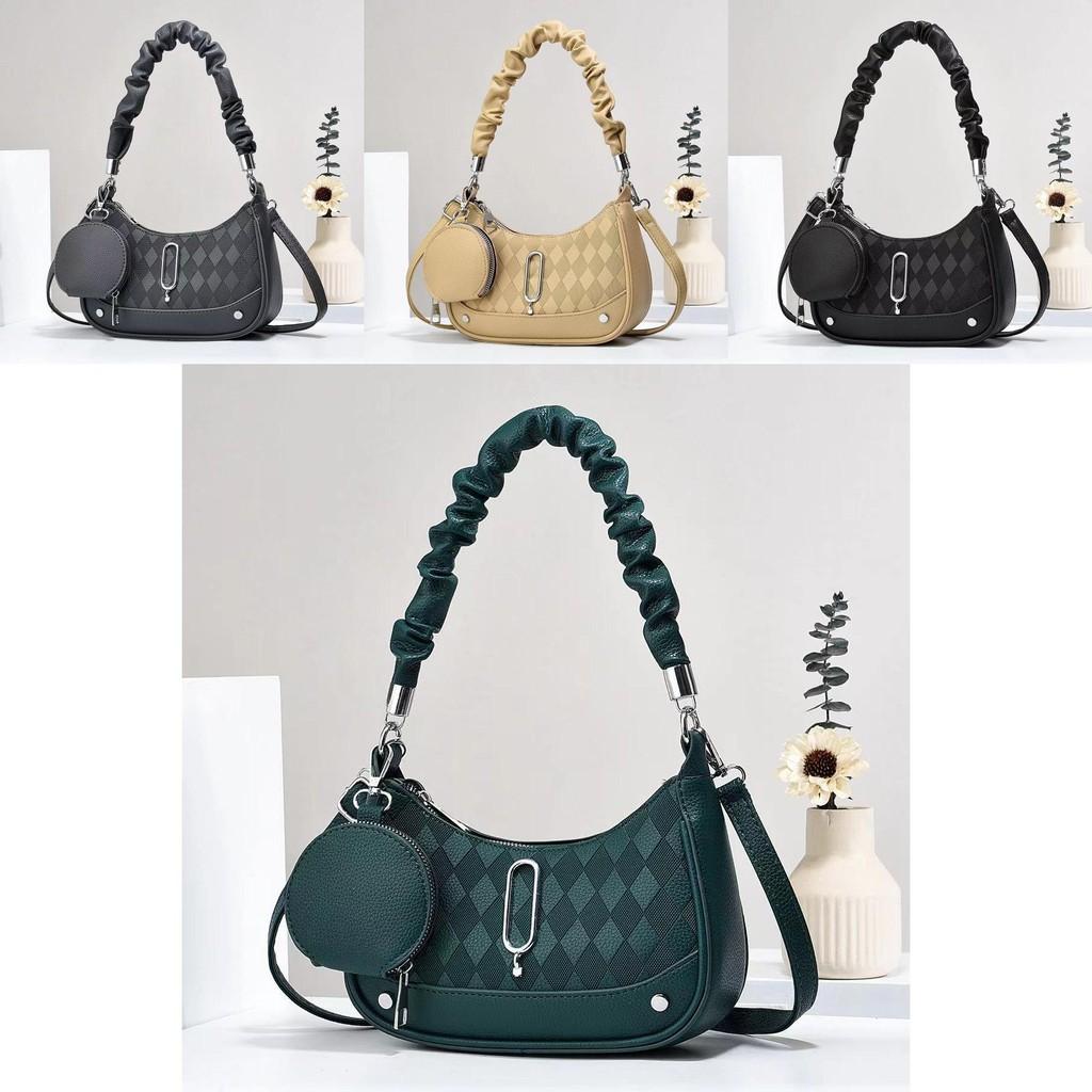 Stylish Black Grey Khaki Green Brown Womens Bag Trendy Minimalist Crossbody Purse For Everyday Use