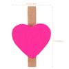 50Pcs Small Love Wooden Clips Photo Fixation Clips for Pictures Painting Crafts Memo Decoration Home Store Use