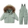 Real Fur Collar Baby Down Jacket Boy Suit Baby Toddler Two-piece Suit 1-3 Years Old Stylish Thickened Coat