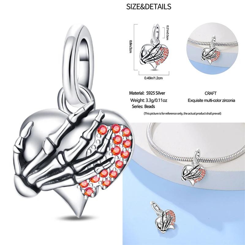 100% Медь Изысканные Карты Таро Браслет Подвески Кроваво-Красный Огненный Змей Роза Шармы Бусины Сделай Сам Украшения Для Женщин