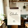 Portable Monthly Calendar Retro Style Calendar Planner Time Tool Fabric Wall Calendar  Study Room