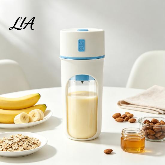 Rechargeable Fruit Mixer for Office Portable Personal Blender Cup, 480ml Capacity USB Juicer, Compact Small Juice Maker Camping 35 Second Fast Juicing