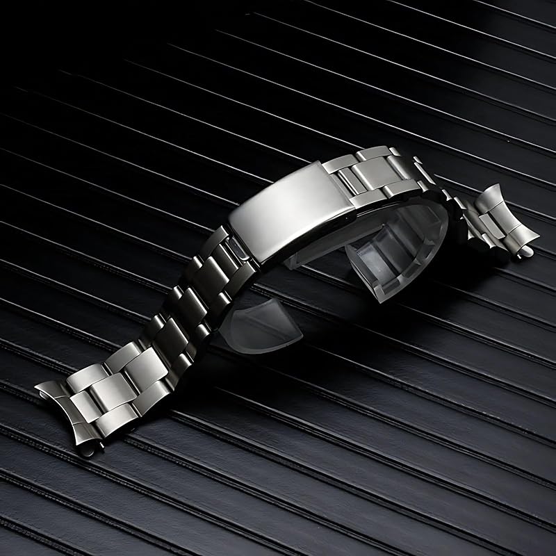 [adzu] Совместимо с Rolex из нержавеющей стали, ремешок Hair Line SS, без блеска, 19 мм, 20 мм, старая модель, Oyster Breath (матовая отделка, ширина выступа 20 мм)