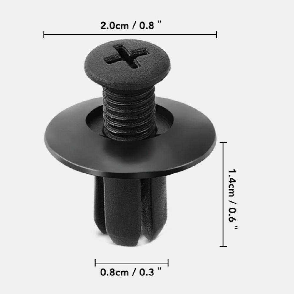 Набор из 100 шт. автомобильных крепежных клипс, заклепок для брызговиков, автомобильных кузовных пуш-пинов, фиксаторов, заклепок, инструментов для крепления бампера, дверной обшивки.