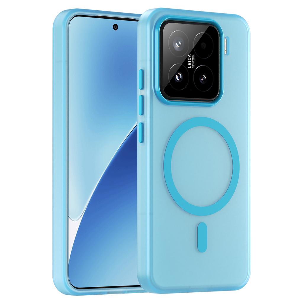 Для Xiaomi 15 Чехол Совместимый с MagSafe ТПУ+ПК Тонкий Матовый Полупрозрачный Чехол для Телефона