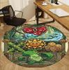 Plants vs. Zombies Pattern Round Rug, Indoor/Outdoor Mat, for Picnic, Gameroom, Bedroom, Office, Living Room, Home Decor Carpet, Birthday Gift