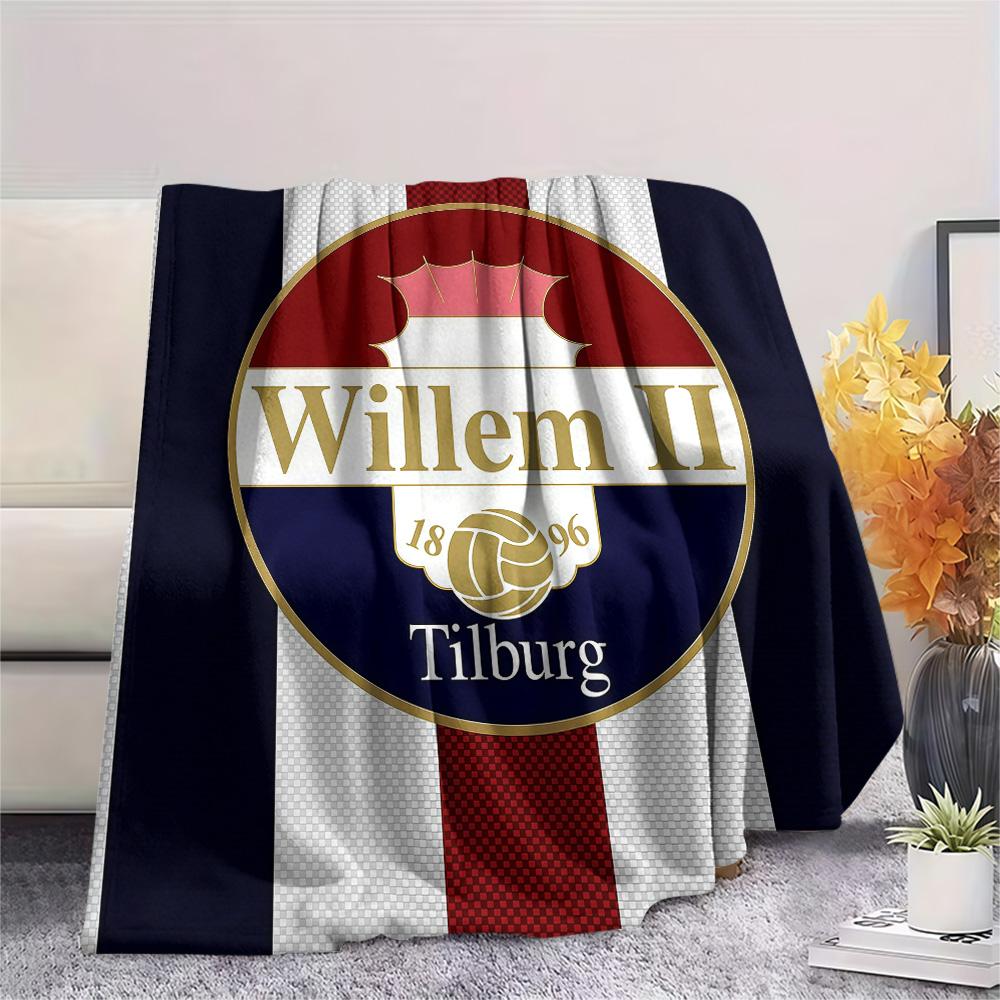 Willem II Tilburg Flannel Blanket, High quality Comfortable for All Seasons, Home Decor, Warmth and Comfort