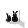 Керамические фигурки кроликов для домашнего декора (Набор из 2 шт., черный и серый)