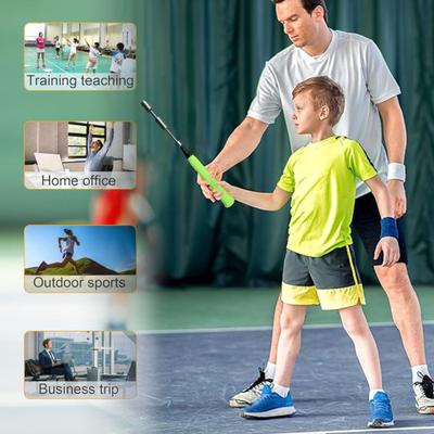 Тренажер для замаха в бадминтоне Реалистичный дизайн ручки ракетки Металлическая конструкция Тренажер для замаха в бадминтоне