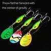 5Pcs 7.5CM/9G Fishing Lure with Metal Spinner Blade Hook Rotating Sequin Spoon Spinnerbait Bionic Bait Saltwater Freshwater Bass Pike Walleye Fishing