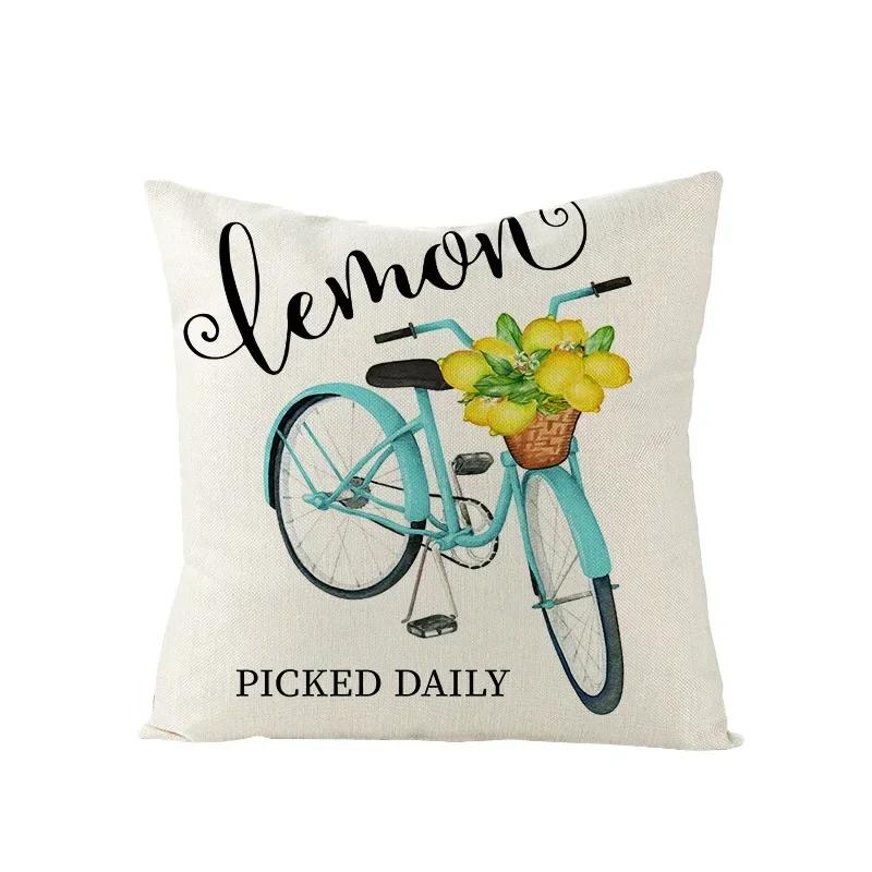 Летняя скандинавская наволочка с принтом подсолнуха, домашний декор для дивана, наволочка / чехлы для подушек, прямая поставка Hogar