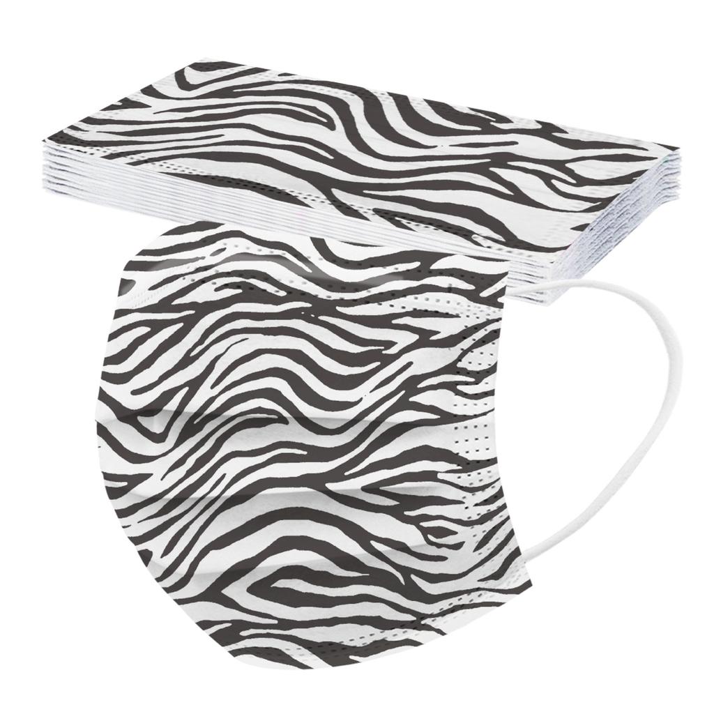 10 шт. трехслойная одноразовая пыленепроницаемая защитная маска с леопардовым принтом для взрослых