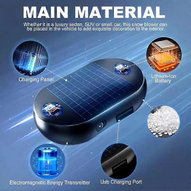 1-3x Solar Antifreeze Electromagnetic Molecular Windshield Car Snow Removal Instrument Window Glass Defogging & Defrosting & Deicing