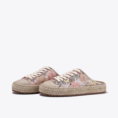 Шлепанцы на толстой подошве с пайетками женские 2025 лето новые соломенные рыбацкие туфли повседневная мода крутые шлепанцы