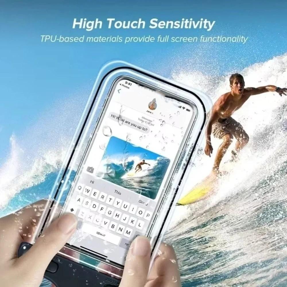 Air Bag Luminous Waterproof Phone Case Universal Phone Protector Pouch Mobile Phone Bag  Swimming