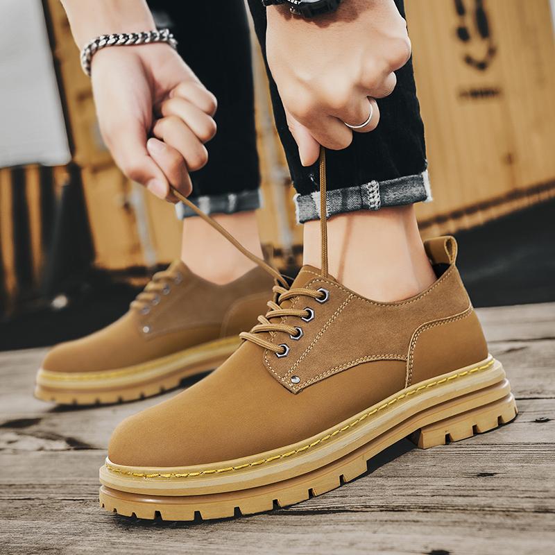 Повседневные мужские туфли дерби на толстой подошве. Модный и универсальный стиль. Для отдыха на открытом воздухе, для деловых вечеринок, для офиса, для молодежи и взрослых.