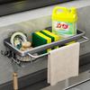 Настенные органайзеры для кухни, полки без перфорации, полка для очистки раковины, съемная полка для кухонных принадлежностей, губка, тряпка, стойка