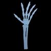 2PCS 7 Colors Simulated Skeleton Palm PLA Halloween Skull Hand  Table Ornament
