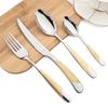 16Pcs Tableware Set Stainless Steel Dinnerware Set Gold Cutlery Spoon Fork Knife Western Cutleri Silverware Flatware Supplies