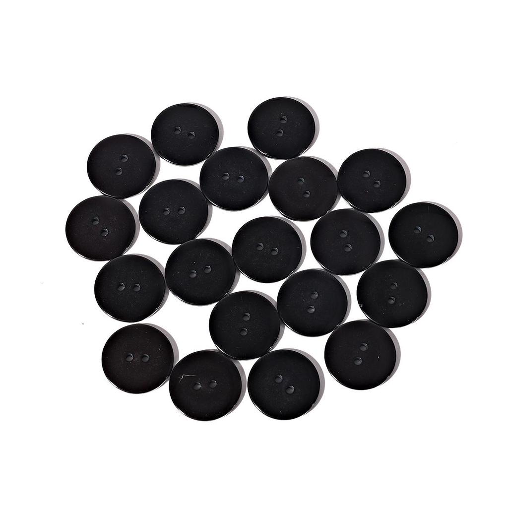 Resin Sewing Button Scrapbooking Round White Black 2 Holes 9/10/11.5/15/18/20/23/25 Mm