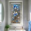 Пленка для приватности окон, блокирующая солнце, витражная, с цветочными узорами, съемная, статическая, для гостиной, спальни, кухни