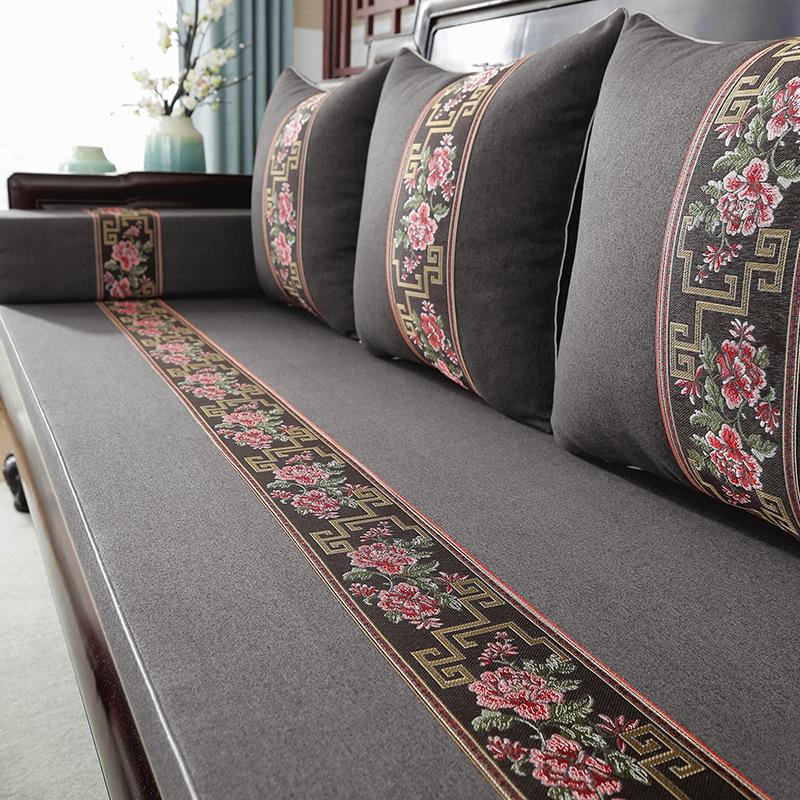 Подушка для дивана из палисандра, новая подушка в китайском стиле, мебель из цельного дерева, нескользящая утолщенная губчатая подушка высокой плотности, подушка для сиденья