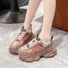 Модные массивные кроссовки, громоздкие кеды, вулканизированная обувь, женские осенние новинки, толстая подошва, универсальные, спортивные, легкие, дизайнерские, повседневные, теннисные