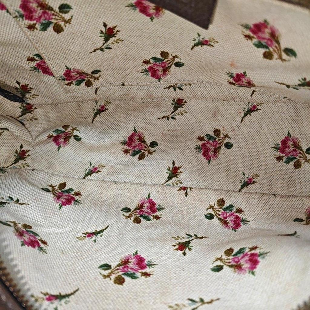 [Б/У] Серия Neo Vintage Металлическая голова тигра с золотым логотипом Монограмма Холст и Кожа Сумка для камеры - Очень хорошее #BOQEC0
