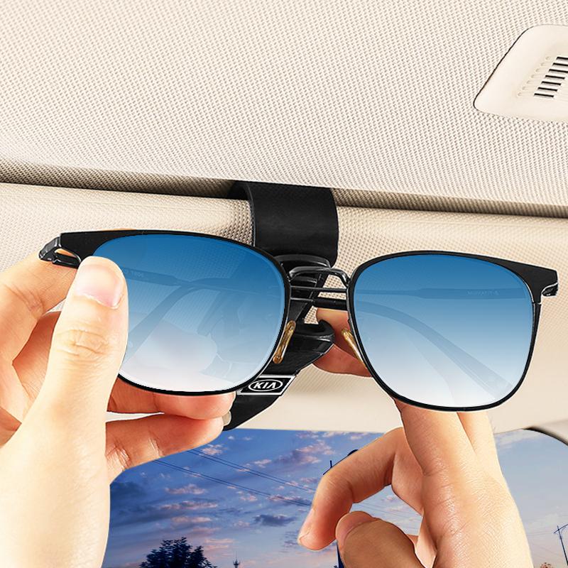 1pcs Car Sun Visor Glasses Holder Sunglasses Clip Sunglasses Eyeglasses Holder For KIA K5 K9 Sorento Ceed Sportage Carnival Stinger Forte Niro Cadenza