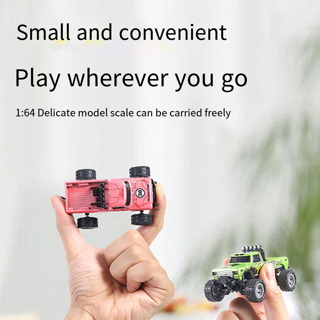 ABS 1/64 Mini Rc Monster Truck с прицепом 4G пульт дистанционного управления USB перезаряжаемый корпус из сплава