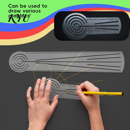 Portable Painting Accessory Mandalas Ruler Tool with Holes, Dot Art Circle Maker, Compass DIY Meditation Drawing Kit Protractor Straight Dotting