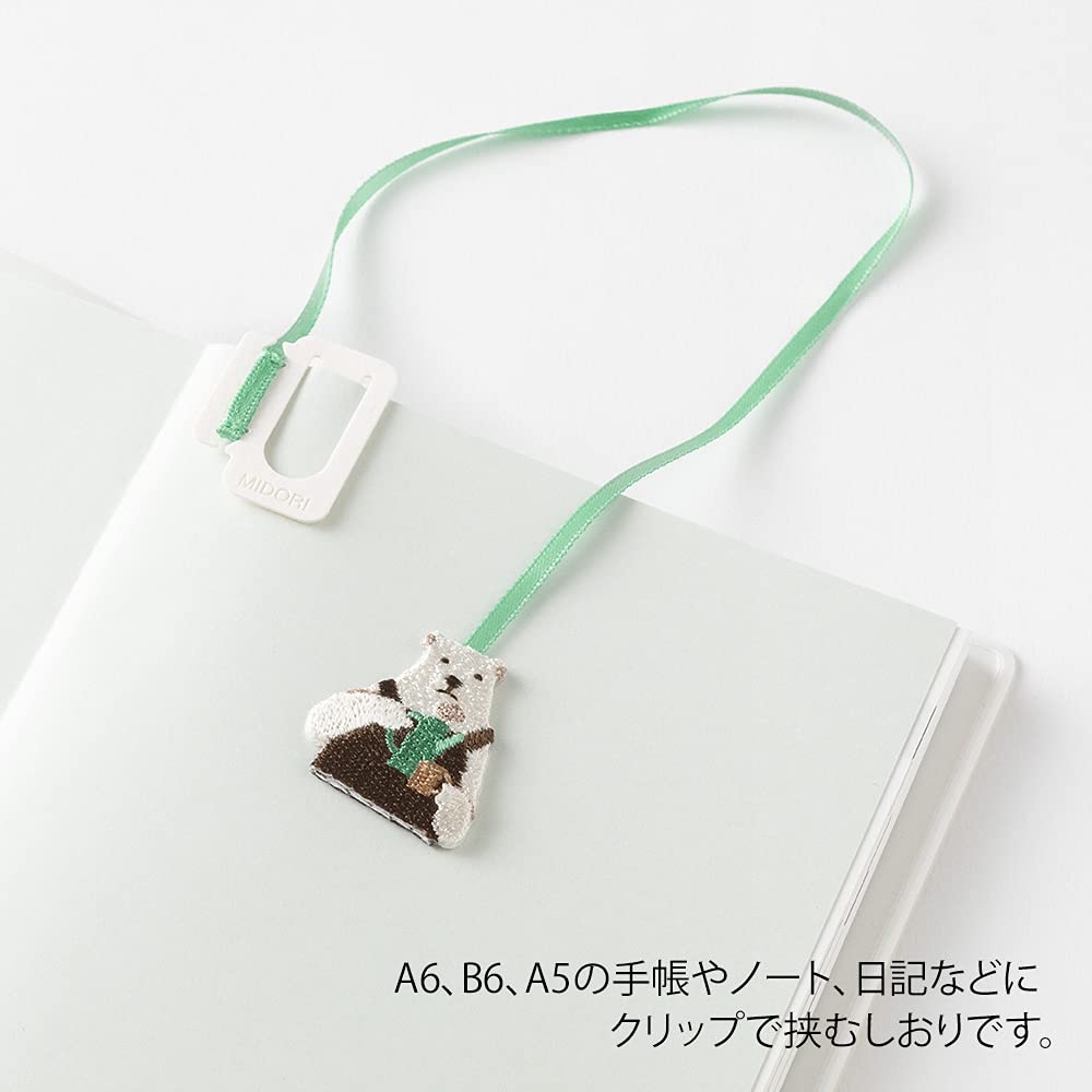 Midori Polar Bear 62328006 Bookmark, Embroidered, Pattern,