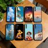 Luffy Straw Hat Calm Ocean Straw Hat  Phone Case For Samsung Galaxy A73,A72,A71,A70,A53,A52,A51,Others Soft Black Cover