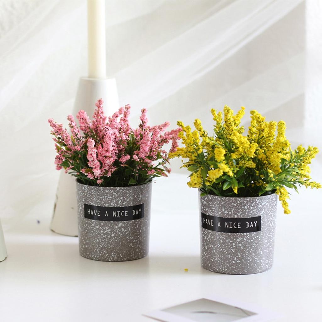 Artificial Flower Cloth Shop Lavender Office Decor