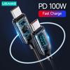 USAMS PD 100W USB C To USB Type-C Cable Fast Charge Data Cable For Huawei P30 Samsung Xiaomi Phone Data Line Quick Charge Accessories