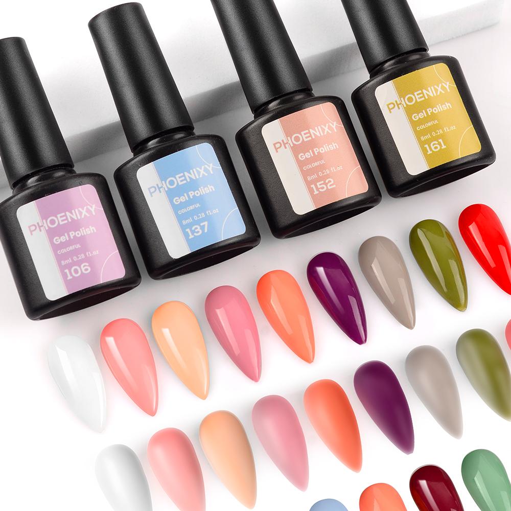 Маникюрный набор PHOENIXY Гель-лак для ногтей Лак для дизайна ногтей Матовый верхний слой с УФ-светодиодной лампой для сушки ногтей 36 Вт Инструменты для ногтей Набор сверл для ногтей Набор для украшения ногтей