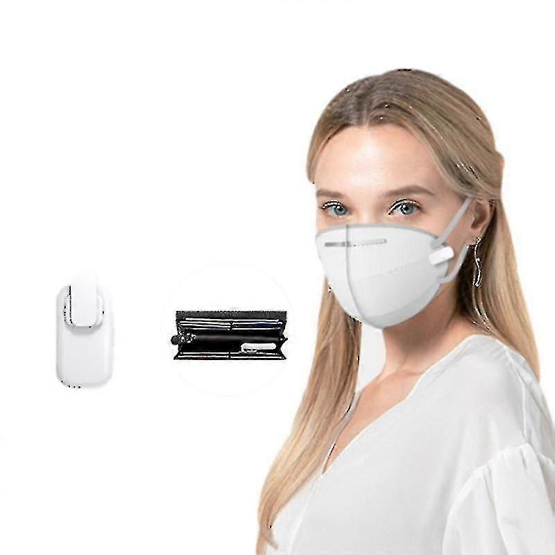 Fan Clip-on Usb Rechargeable Air Filter Sports Cooling Mini Mask Fan Sultry Breathable Cooling Coolwhite