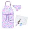 [Colorful Candy Style] Apron & Cooking Item Set, Water Repellent, Non-Iron Apron, Knife, Peeler, Cutting Board, Triangle Sling 100-120 Cute Girls